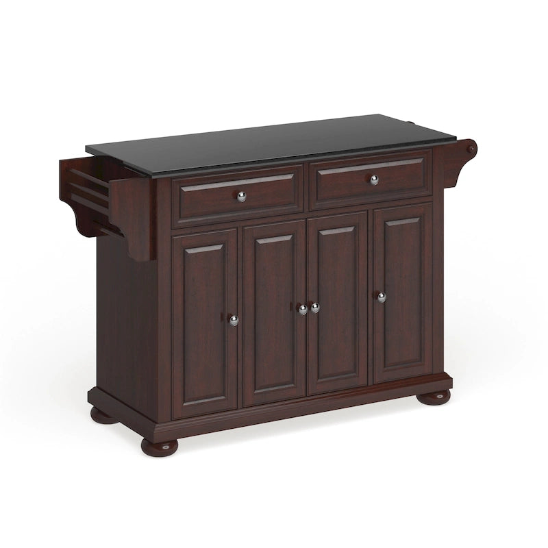 Crosley Alexandria, isola/carrello da cucina di grandi dimensioni con piano in granito - 51,5 L x 18 P x 34 H