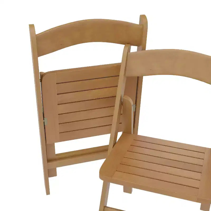 Flash Furniture Holden Commercial Grade Solid Wood Folding Dining Chair - Set of 2
