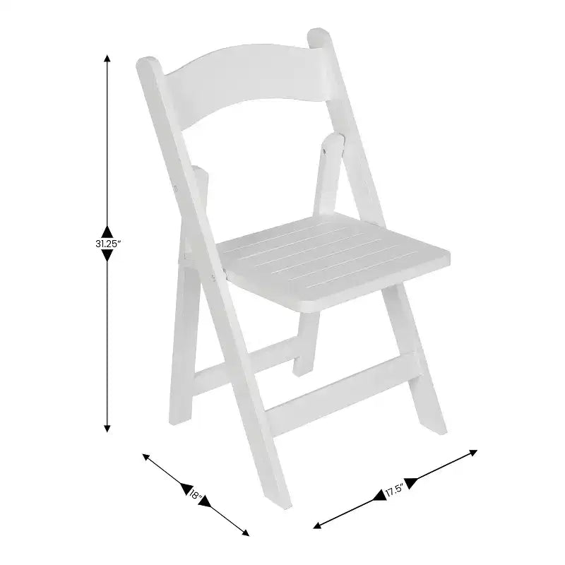 Flash Furniture Holden Commercial Grade Solid Wood Folding Dining Chair - Set of 2