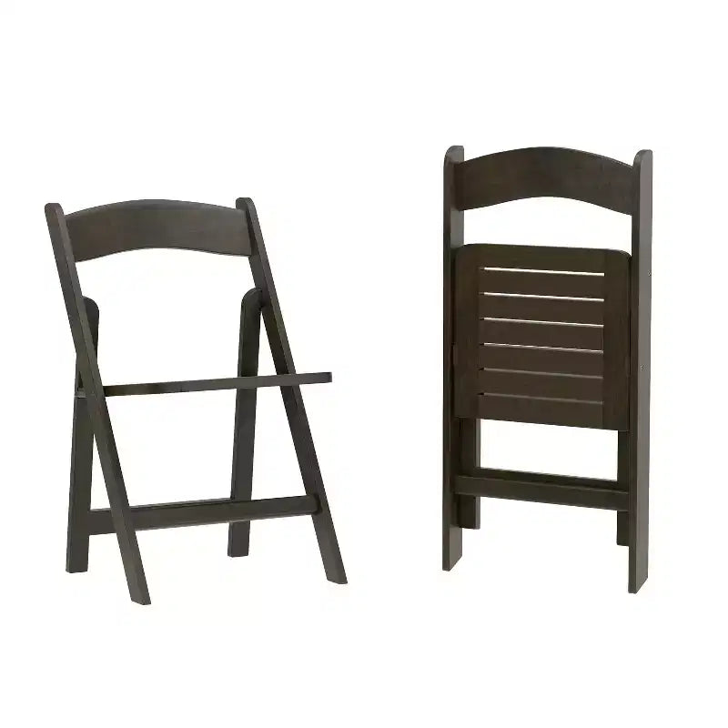 Flash Furniture Holden Commercial Grade Solid Wood Folding Dining Chair - Set of 2