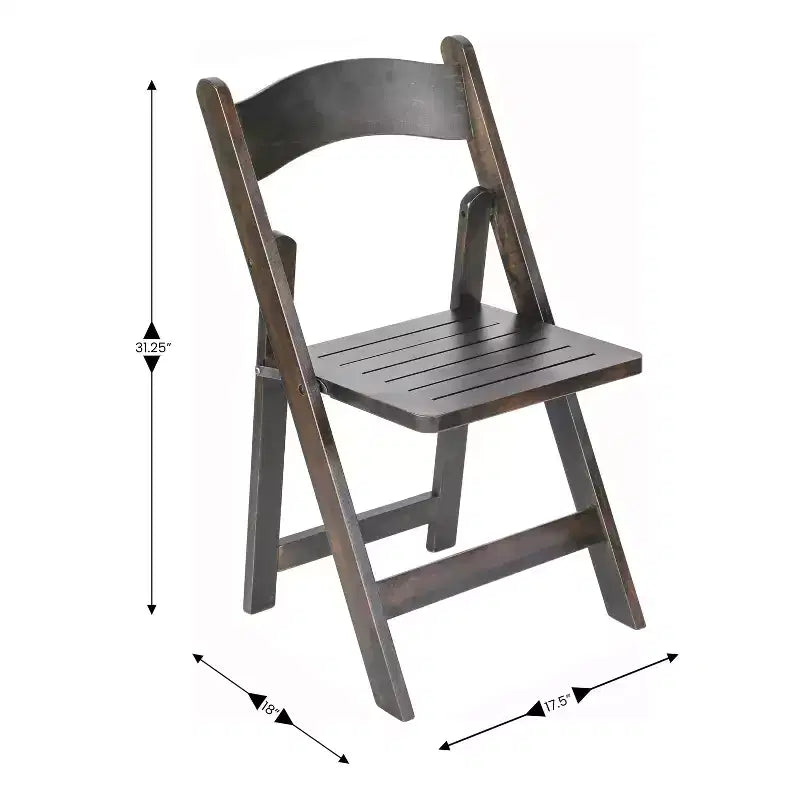 Flash Furniture Holden Commercial Grade Solid Wood Folding Dining Chair - Set of 2