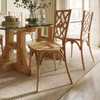 Flash Furniture Brooklyn Commercial Grade Solid Wood Stackable Dining Chair with Intricate Back Detail