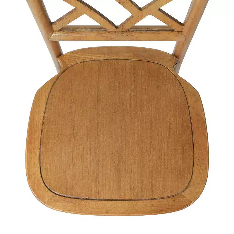 Flash Furniture Brooklyn Commercial Grade Solid Wood Stackable Dining Chair with Intricate Back Detail