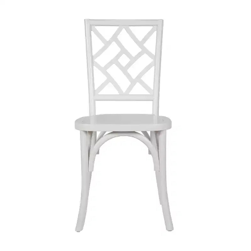 Flash Furniture Brooklyn Commercial Grade Solid Wood Stackable Dining Chair with Intricate Back Detail