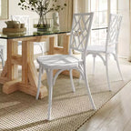 Flash Furniture Brooklyn Commercial Grade Solid Wood Stackable Dining Chair with Intricate Back Detail