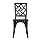 Flash Furniture Brooklyn Commercial Grade Solid Wood Stackable Dining Chair with Intricate Back Detail
