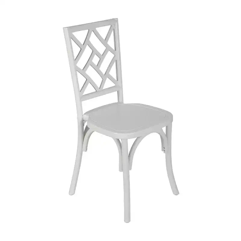 Flash Furniture Brooklyn Commercial Grade Solid Wood Stackable Dining Chair with Intricate Back Detail