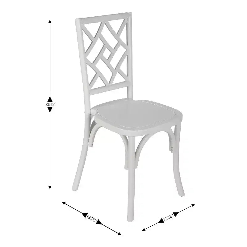 Flash Furniture Brooklyn Commercial Grade Solid Wood Stackable Dining Chair with Intricate Back Detail