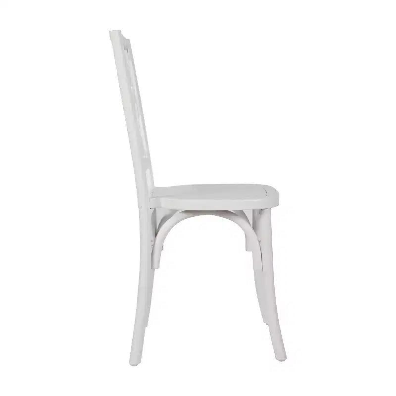 Flash Furniture Brooklyn Commercial Grade Solid Wood Stackable Dining Chair with Intricate Back Detail
