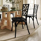 Flash Furniture Brooklyn Commercial Grade Solid Wood Stackable Dining Chair with Intricate Back Detail