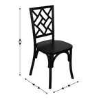 Flash Furniture Brooklyn Commercial Grade Solid Wood Stackable Dining Chair with Intricate Back Detail