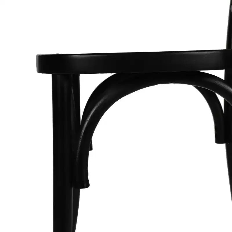 Flash Furniture Brooklyn Commercial Grade Solid Wood Stackable Dining Chair with Intricate Back Detail