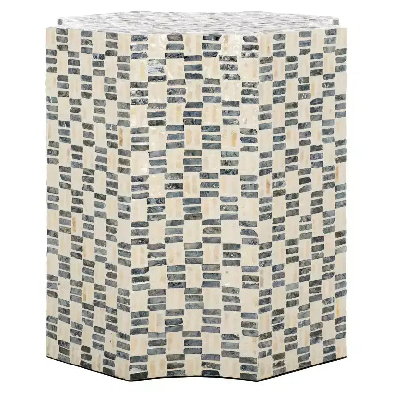 Lindar Accent Table - ACC1807A - White/Black - Safavieh