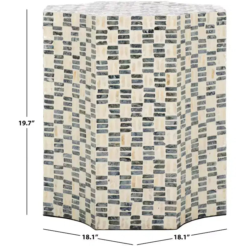 Lindar Accent Table - ACC1807A - White/Black - Safavieh