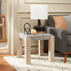 Coromio End Table - ACC7005A - Light Grey/Natural - Safavieh