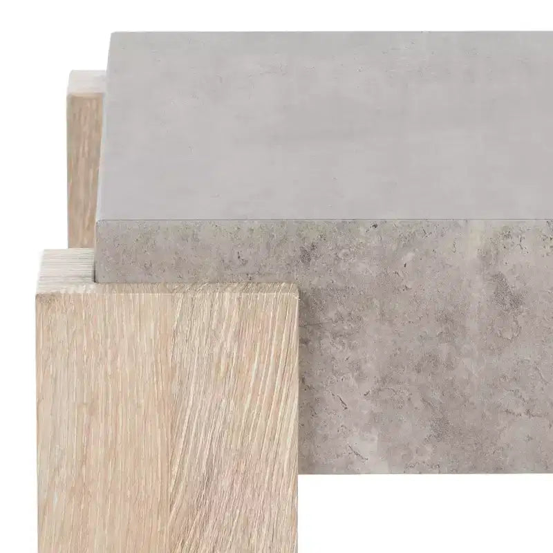 Coromio End Table - ACC7005A - Light Grey/Natural - Safavieh