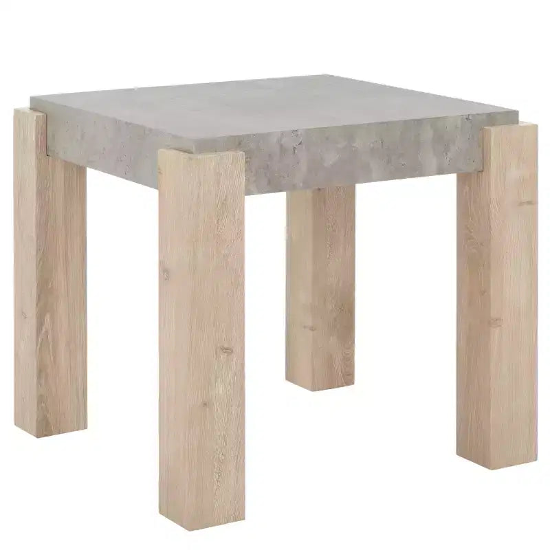 Coromio End Table - ACC7005A - Light Grey/Natural - Safavieh