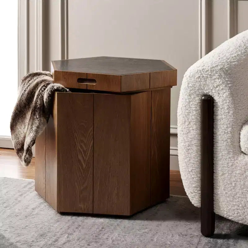 Rafaela Hexagon Tray Top Accent Table With Storage - ACC9710 - Safavieh
