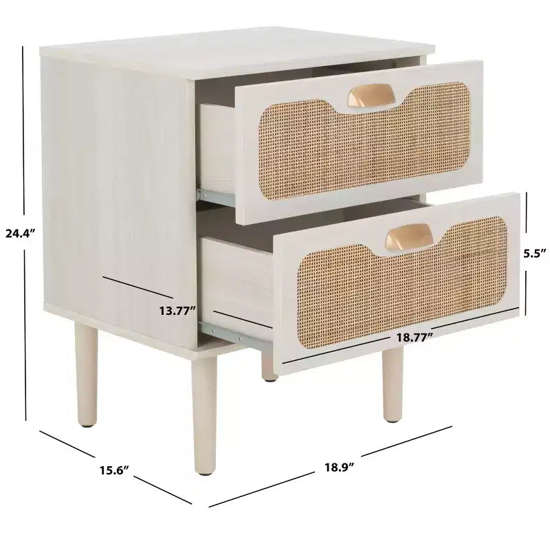 Comodino a 2 cassetti Irelia - NST9602 - Safavieh
