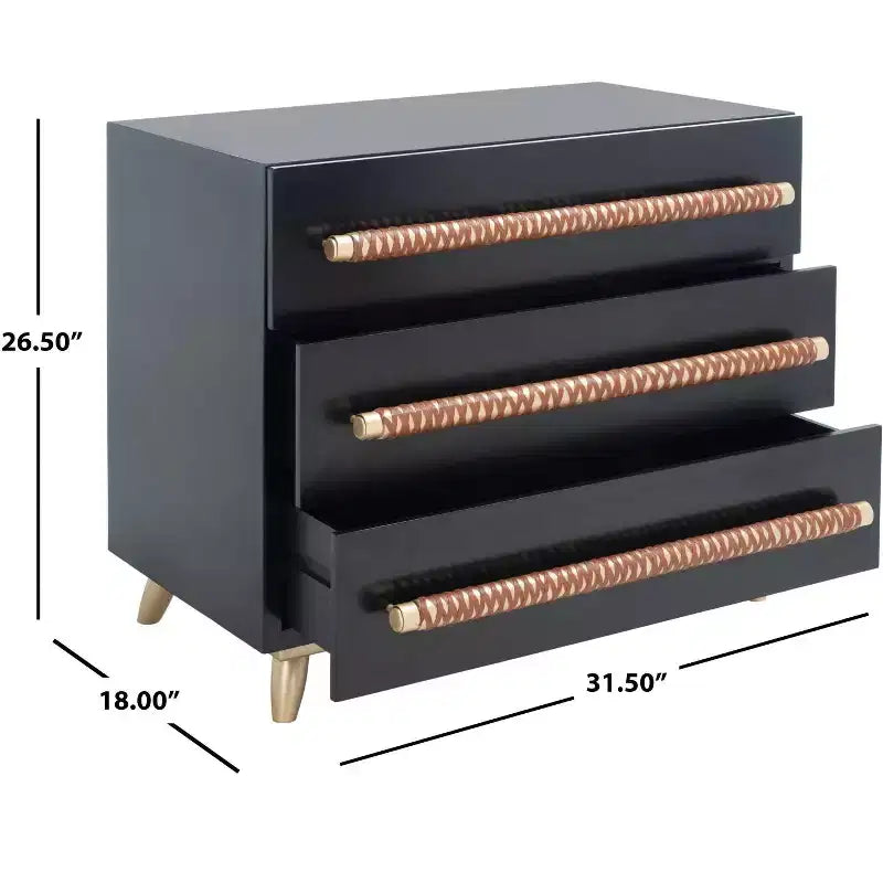 Raquel 3 Drawer Chest - CHS6602 - Safavieh