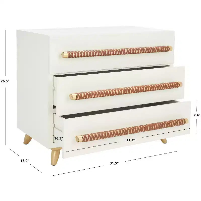Raquel 3 Drawer Chest - CHS6602 - Safavieh
