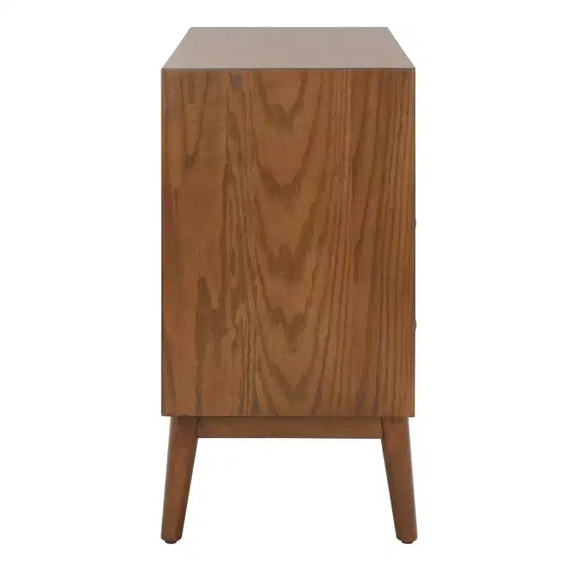Scully 2 Drawer 1 Shelf Chest W/ Usb - CHS6417 - Medium Oak/Antique Gold - Safavieh