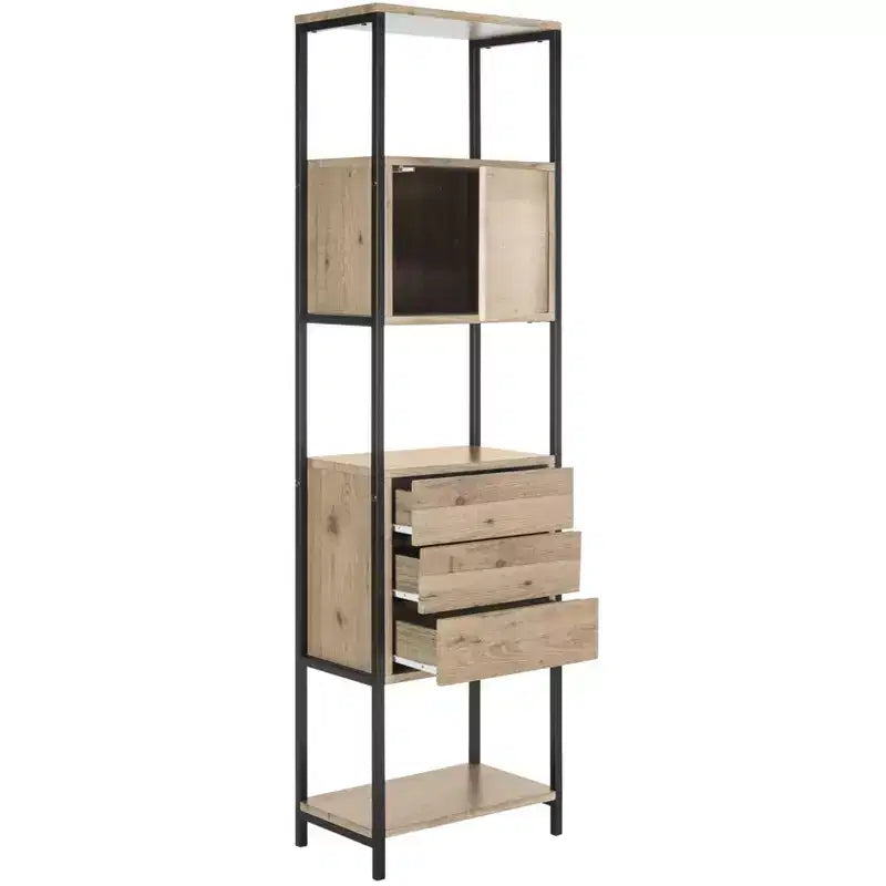 Gabrielle Etagere - FOX4274 - Oak/Black - Safavieh Couture