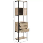 Gabrielle Etagere - FOX4274 - Oak/Black - Safavieh Couture
