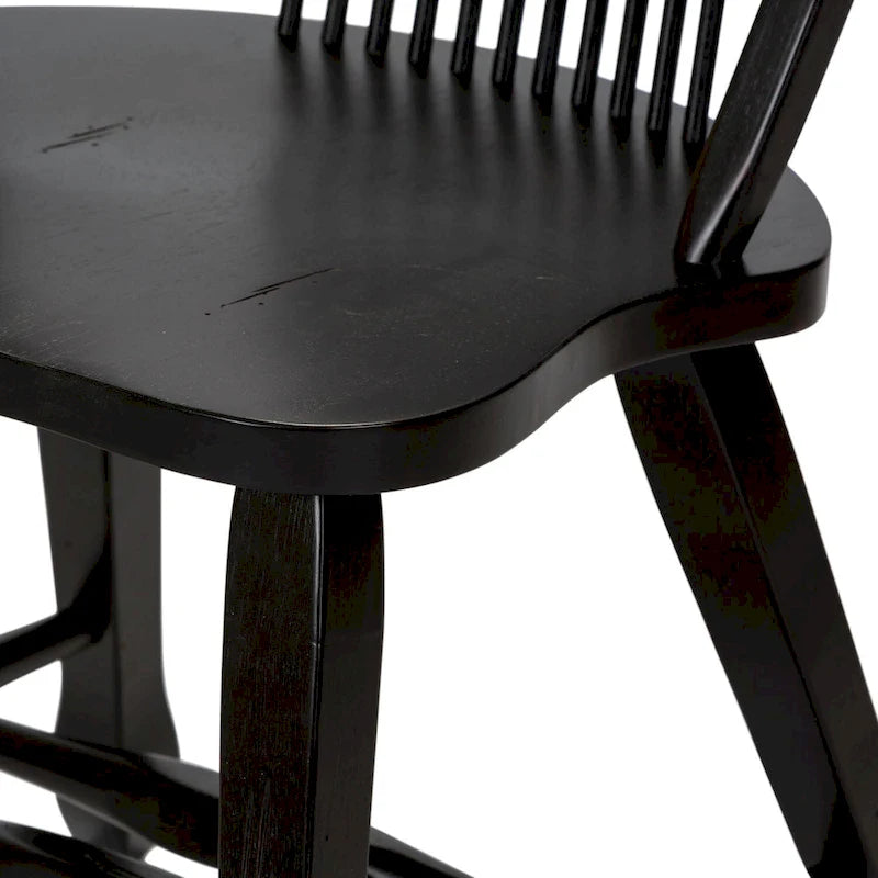 Treasures Rustic Black Sheaf Back Dining Chair (Set of 2)