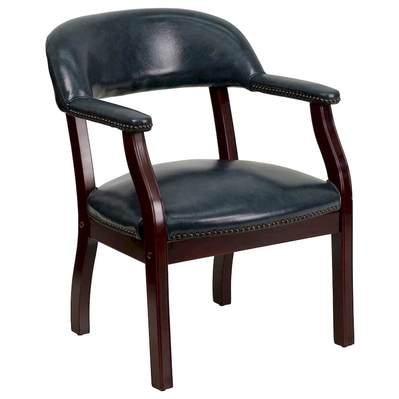 Sedia da conferenza con finitura decorativa sui braccioli