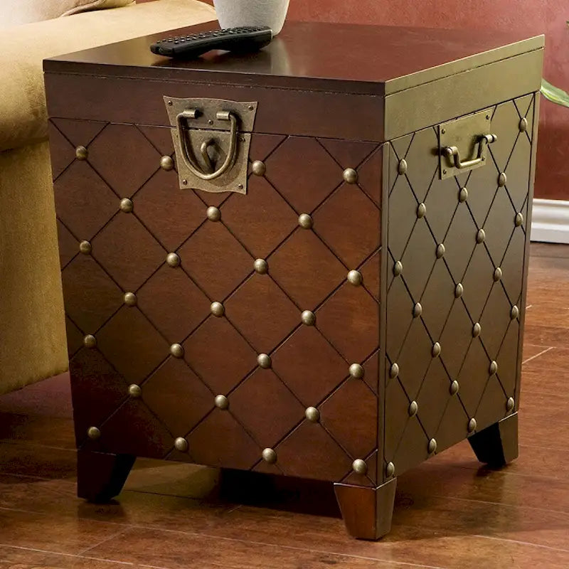 Mobile Contenitore Tavolino Laterale Liatris Nailhead Espresso di SEI Furniture