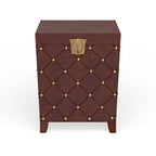SEI Furniture Liatris Nailhead Espresso End Table Trunk