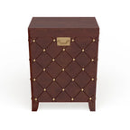 SEI Furniture Liatris Nailhead Espresso End Table Trunk