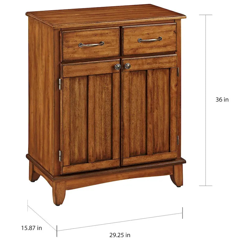 Credenza in rovere Narcisse Copper Grove con piano in legno