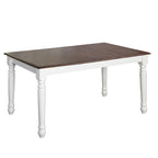 Simple Living Skipton Walnut/ White Rubberwood Rectangular Table - Walnut