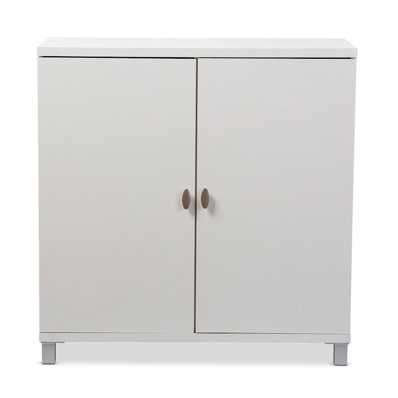 Baxton Studio Marcy Credenza/Mobile Contenitore Contemporaneo in Legno Bianco