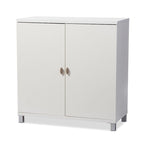 Baxton Studio Marcy Contemporary White Wood Storage Sideboard Cabinet