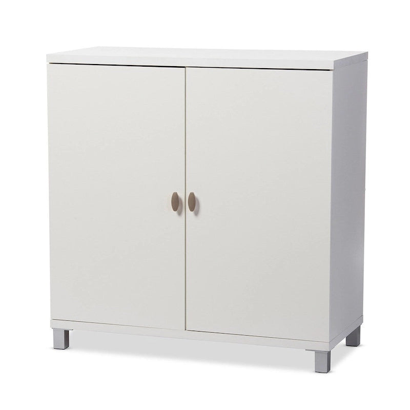 Baxton Studio Marcy Credenza/Mobile Contenitore Contemporaneo in Legno Bianco