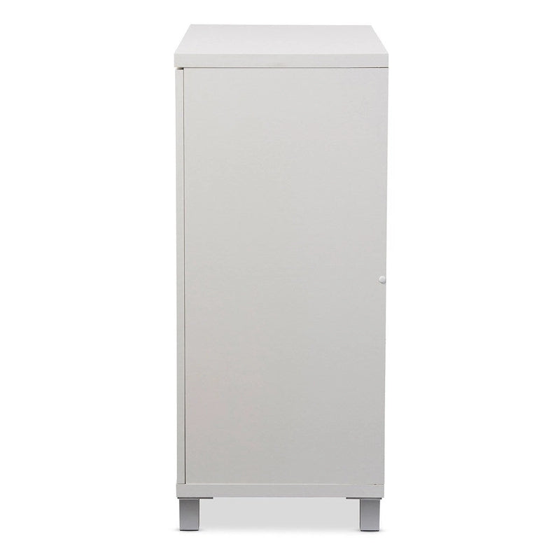 Baxton Studio Marcy Credenza/Mobile Contenitore Contemporaneo in Legno Bianco