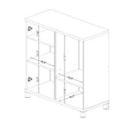 Baxton Studio Marcy Contemporary White Wood Storage Sideboard Cabinet