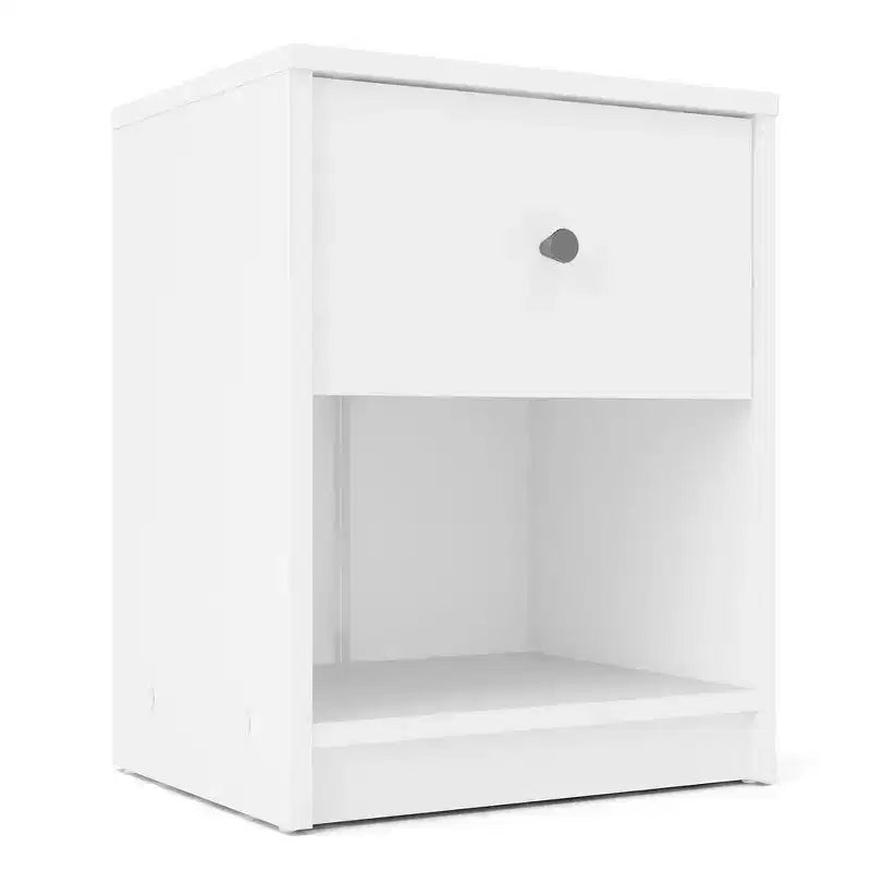 Tvilum, Portland 1 Drawer Nightstand, White