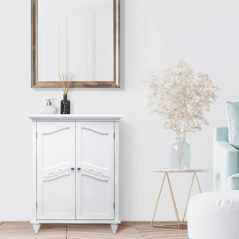 Mobiletto d'accento da pavimento indipendente a due ante Teamson Home Versailles