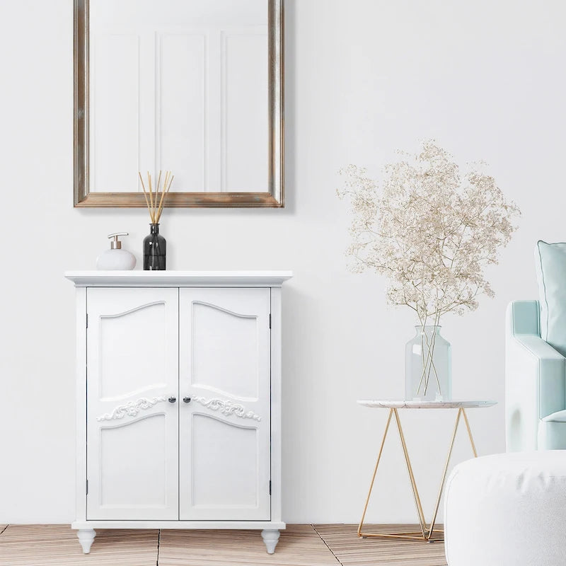 Teamson Home Versailles Freestanding Two-Door Floor Accent Cabinet