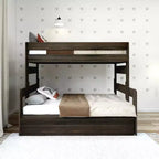 Plank+Beam Solid Wood Farmhouse Twin over Full Bunk Bed Bed with Trundle