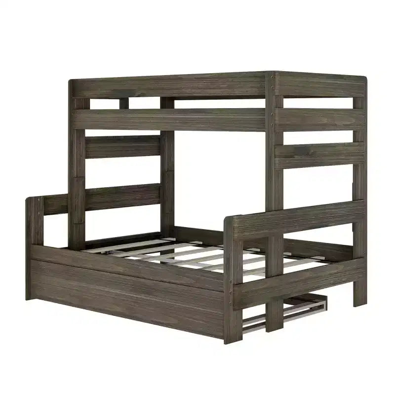 Plank+Beam Solid Wood Farmhouse Twin over Full Bunk Bed Bed with Trundle