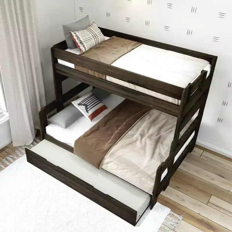 Plank+Beam Solid Wood Farmhouse Twin over Full Bunk Bed Bed with Trundle