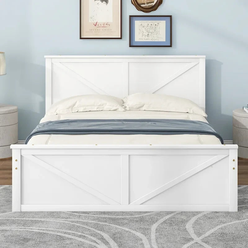 Letto a Piattaforma in Legno con Quattro Cassetti Contenitori e Piedini di Supporto