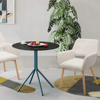 Velvet Modern Accent Arm Chairs with Solid Wood Legs, Set of 2, White
