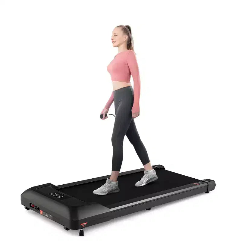 Tapis Roulant Costway 0.6-3.8MPH da Sottoscrivania con Telecomando e Display a LED Nero/Rosa/Bianco/Grigio