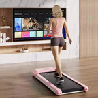 Tapis Roulant Costway 0.6-3.8MPH da Sottoscrivania con Telecomando e Display a LED Nero/Rosa/Bianco/Grigio